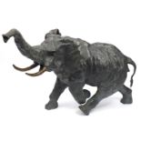 José-Maria David 1944-2015, large floor standing bronze Elephant, signed, numbered 1/8 and with