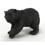 Bronze study of a standing grisly bear, 34cm in length : For Further Condition Reports Please