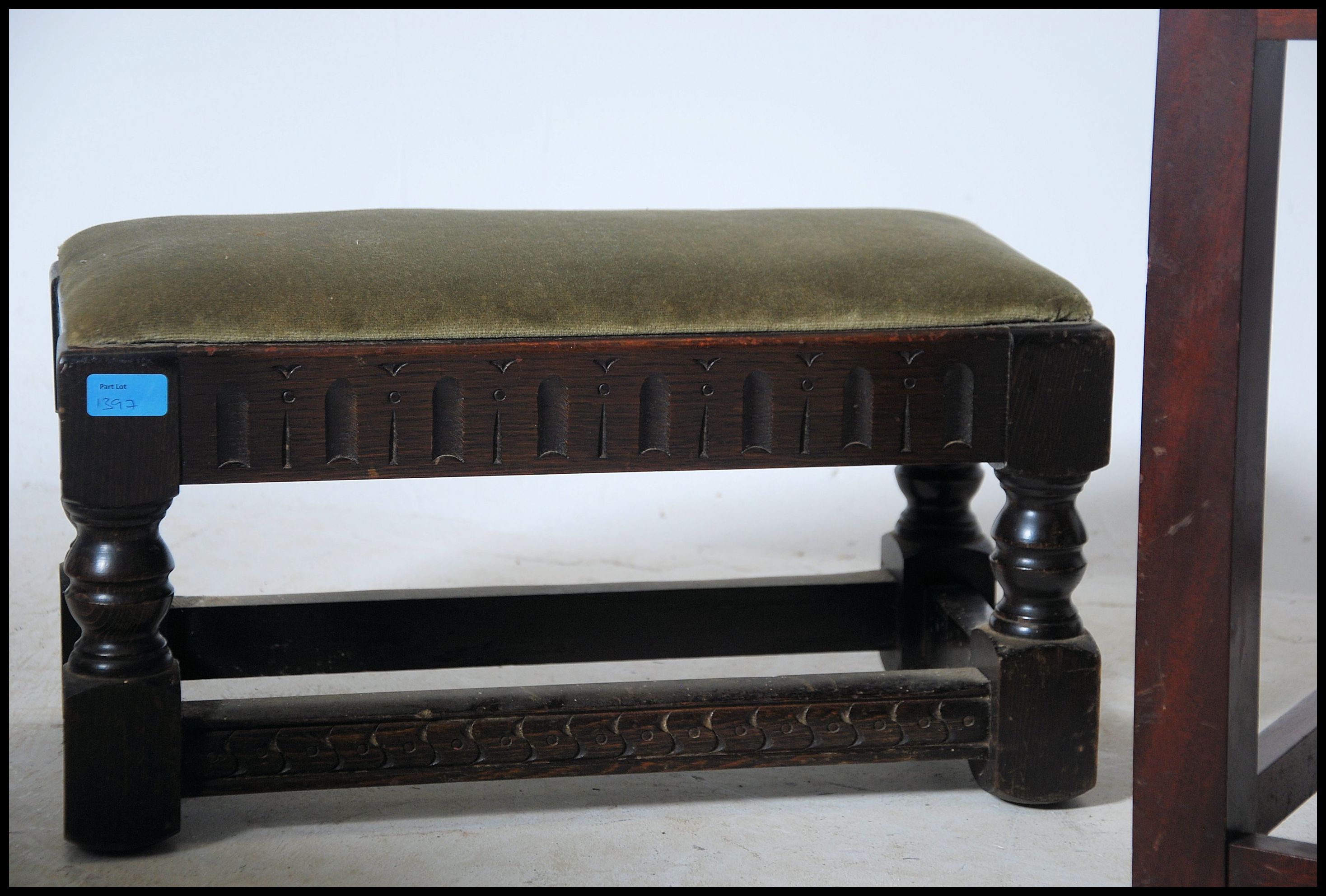 A mahogany and brass bound campaign style square coffee - occasional table being raised on sqaured - Image 2 of 4