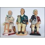 A collection of six limited edition ceramic Toby Jugs by Kevin Francis all pertaining to famous