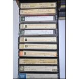 A collection of assorted musical cassette tapes with various artists and genres to include Deep