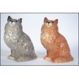 Beswick Cat Figure ' Persian Ginger Cat ' Seated Looking up, Tail to Left. Model 1867 together