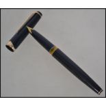 A vintage 20th century Montblanc Meisterstuck fountain pen No.14 having black resin body and gold