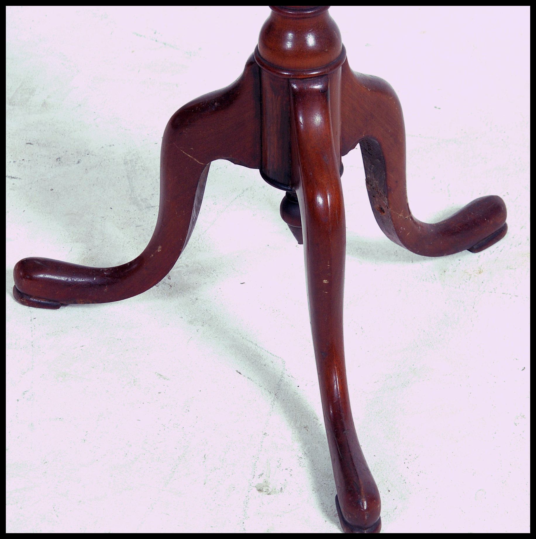 A 19th century mahogany torchere with reeded support raised on tripod feet. - Image 2 of 4