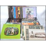 A collection of vinyl long play LP's records dating from the 1960's, predominately folk in genre  to