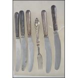 A collection of silver hallmarked flatware to incl