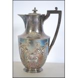 A 19th century Elkington Art Nouveau teapot being