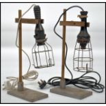 A pair of mid century trouble / inspection lamps r