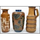 A collection of 1970's Fat Lava West German vases