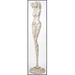 A 20th century Art Deco painted 3/4 height statue