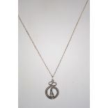 A silver 925 curb linked necklace chain