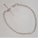 A silver ball linked bracelet chain with