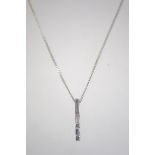 A modernist silver fine linked necklace