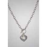 A hallmarked 925 silver necklace with he