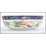 A 19th century Chinese Imari bowl with blue and wh