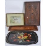 A group of 4 vintage 20th century trays to include