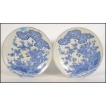 A pair of 19th century Chinese blue and white cera