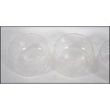 A set of 4 acid etched Aesthetic movement glass bo