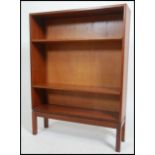 A retro 20th century 1970's teak open bookcase hav