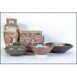 A collection of studio pottery dating from the 197