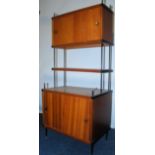 A 1970's Robex teak wood modular wall system cabin