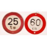 FRENCH SPEED LIMIT SIGNS