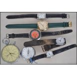 A collection of vintage and retro watches to include Sekonda, Timex, pocket stop watches etc