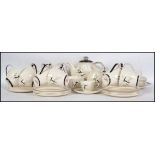 An extensive Royal Doulton 6 person tea coffee and dinner service in the Bamboo pattern D6446