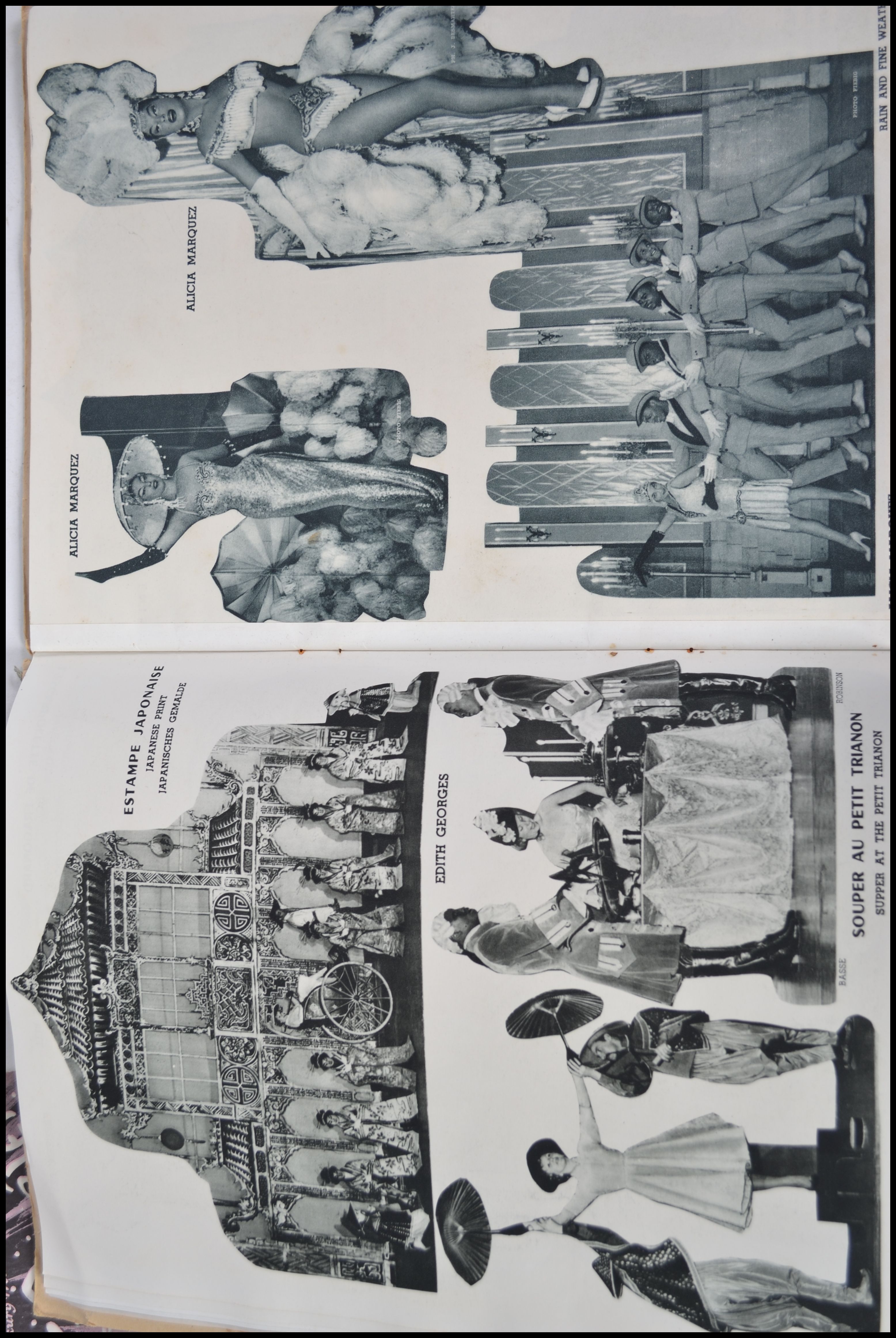 A stunning 1950's Follie Berger pictorial programme together with two similar programmes. - Image 5 of 10