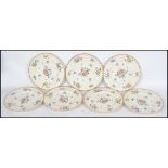 A group of six Olde Bristol Pottery plates Designed by Duvivier circa 1770 by Clarice Cliff