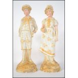 2 19th century continental bisque ware figurines o