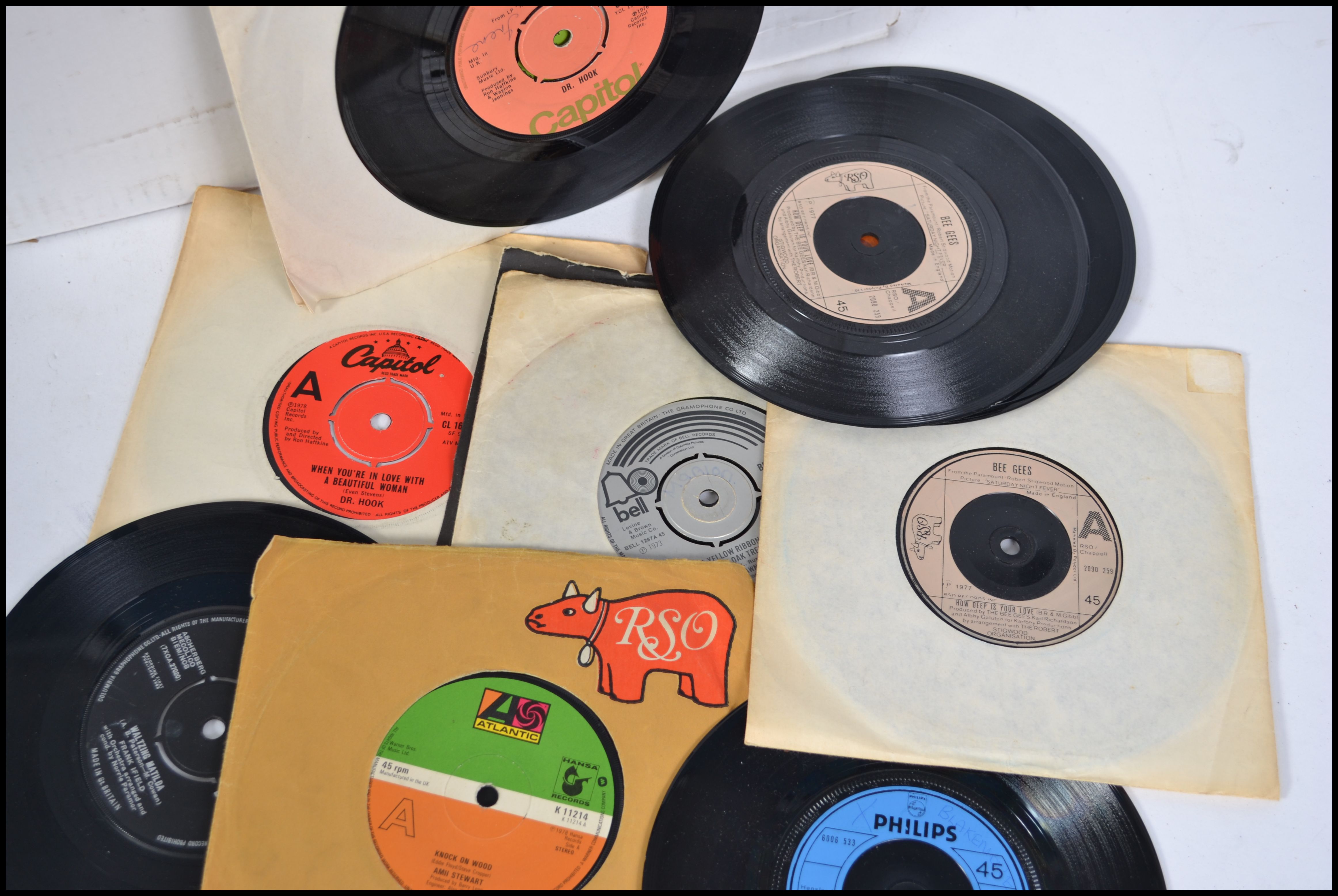 A collection of 45rpm vinyl 7" singles dating to t - Image 2 of 3