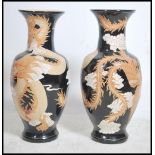 A large pair of Chinese 20th century floor vases.