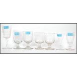 A group of four good Edwardian wine claret glasses