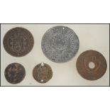 A group of coins to include silver; East Africa George V 10 Cent; a silver Edward VII and