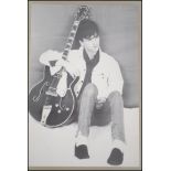 A collectable promotional poster for Johnny Marr of The Smiths together with a matching Rough