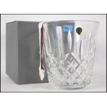 Waterford Crystal cut glassware ice bucket with or