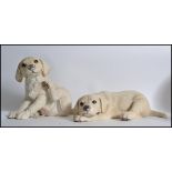 A pair of ' Puppy Love ' Labrador large puppy dogs