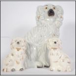 2 early 20th century Beswick Staffordshire spaniel