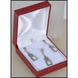 A ladies Art Deco Demi Parure necklace and earring