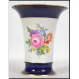 A modern Meissen cylindrical Vase, the flared rim