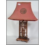 A fantastic Chinese inspired Abacus table lamp, ha