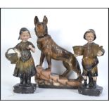 An early 20th century carnival  chalkware Alsatian