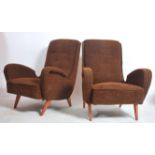 A pair of mid century Italian retro armchairs in the manner of Marco Zanuso 14 May 1916 – 11 July