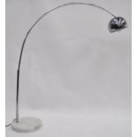 A 20th century Achille & Pier Castiglioni ' Arco ' style floor lamp / standard lamp being chromium