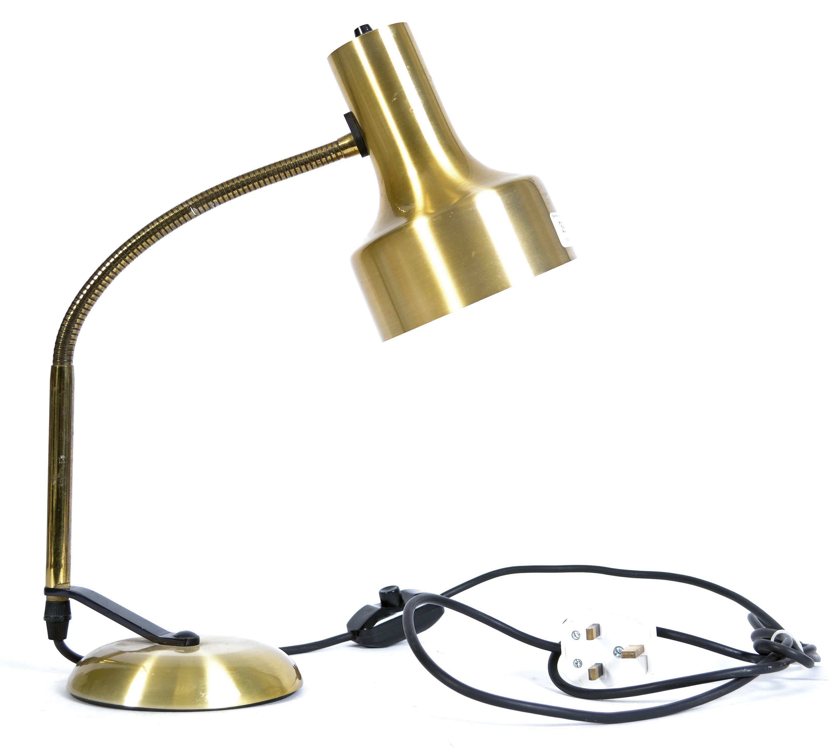 A rare and original mid century Terence Conran Mac desk Lamp of brushed and polished steel