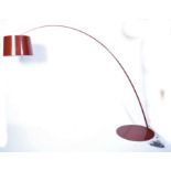 A large oversized twiggy floor lamp in the manner of Foscarini. The large metal red terraced