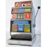 An original 1960's Riviera Jubilee ' Cashcendo ' one arm bandit coin operated fruit machine.