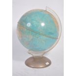 A large mid century table top globe by Purnell & Sons Ltd London ' The Illumina Globe ' Raised on