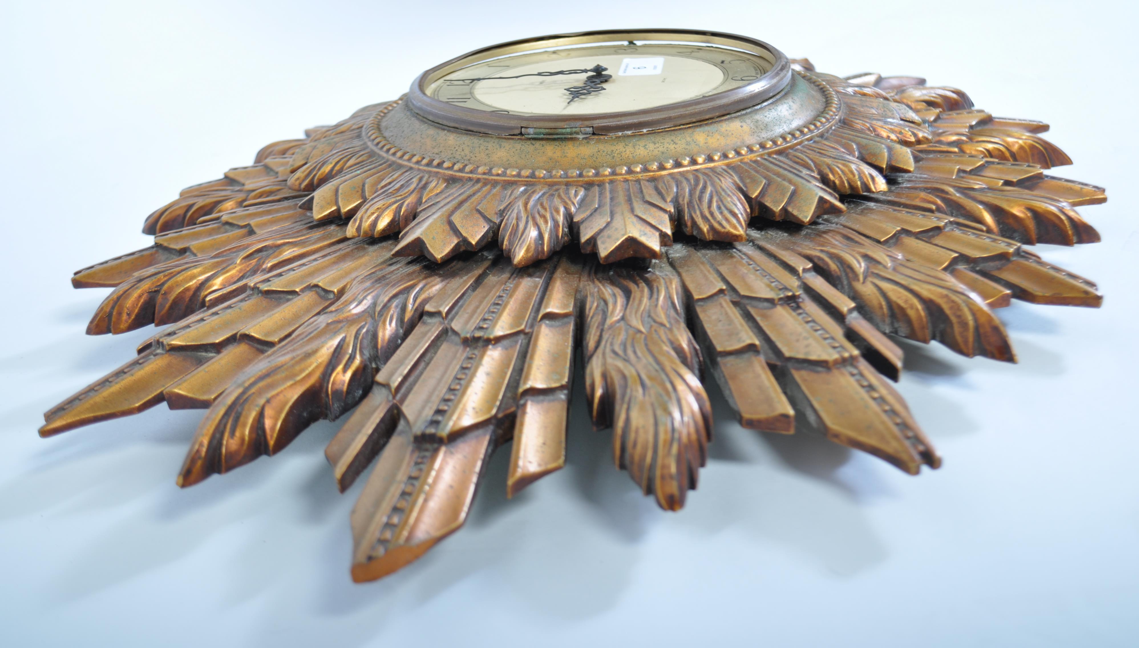 An early 20th century Smiths Electric sunburst wall clock having original electric movement with all - Image 3 of 5